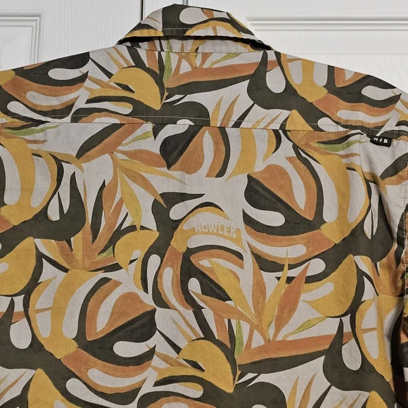 Howler Brothers Mansfield Short Sleeve Shirt - Tropical Leaf Print - Small - Picture 7 of 11